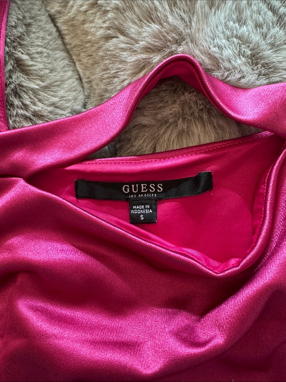 Guess Hot Pink Square-Neck Mini Dress - Picture 6 of 9
